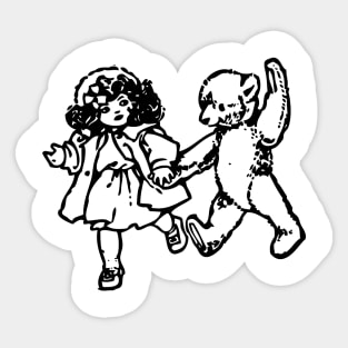 Tedy And doll Sticker